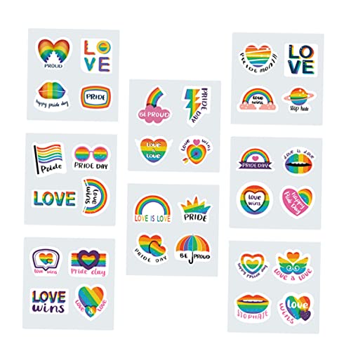 TOYANDONA 16 Blätter Gleich Geschlecht liche Aufkleber Gay-Pride-Aufkleber LGBT-autoaufkleber LGBT Gay Sticker Rainbow Sticker LGBT-Aufkleber LGBT-Regenbogenaufkleber Papier Colorful von TOYANDONA