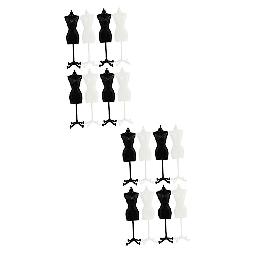 TOYANDONA 16 STK Halterung Actionfiguren Puppenzubehör Zubehör Für Die Puppenherstellung Kleid Schaufensterpuppe Modell Mikro-minikleid Tischpuppe Monitorständer Puppenständer Plastik Black von TOYANDONA