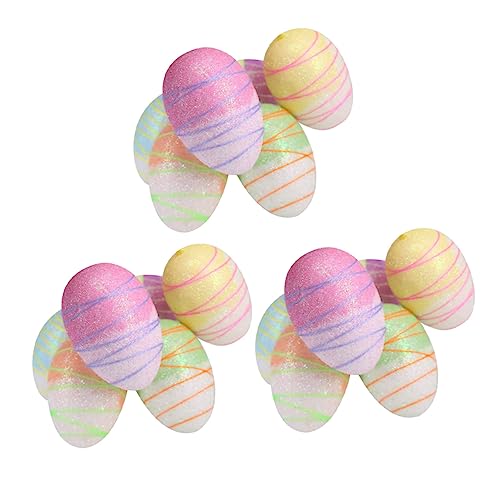 TOYANDONA 18 Stk Ostereier easter eggs happy easter ozdoby wielkanocne easter decorations geldgeschenke zu ostern Osterschmuck Tischdeko zu Ostern Festival-Ei buntes Osterei Ei Plastik von TOYANDONA