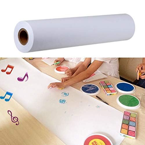 TOYANDONA 1Pc Weißes Zeichenpapier Rolle Kunst Malpapier für Wandkunst Staffelei Papier Aquarellpapier (30Cm X 5M) von TOYANDONA