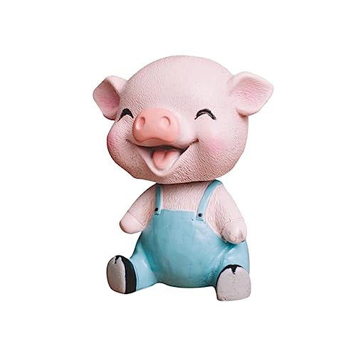 TOYANDONA 1stk Wackelschwein Zinn Gelddose Auto Dashboard-bobble-puppe Bank Kontrolle Kuchen Geburtstagsfeier Tischdekoration Tierornament Schweine-armaturenbrett- Blue von TOYANDONA