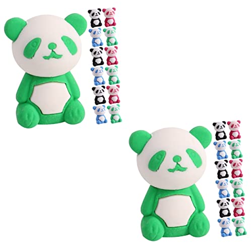 TOYANDONA 2 Sätze Panda Radiergummi Erasers for Für Kleine Radiergummis Masse Partyartikel Für Panda Kuscheltier Praktische Radiergummis Für Tiere 36 Stück * 2 von TOYANDONA