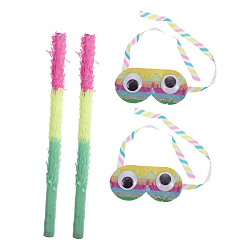 TOYANDONA 2 Sätze Piñata Bausatz Pinata-buster-stick Bausätze Zappeln Lustig Einhorn-pinata-stick Pinata Und Stock Pinata-brille Für Papier von TOYANDONA