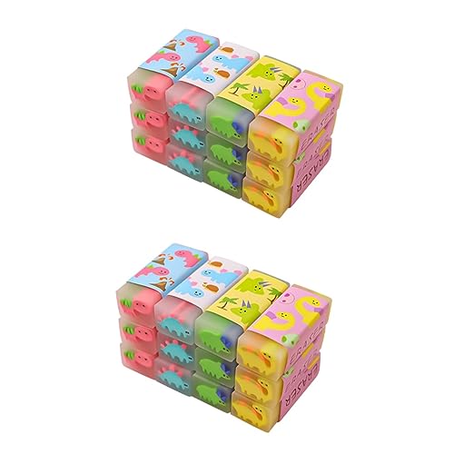 TOYANDONA 2 Sätze Radiergummi Karikatur Gel Textmarker Fun Eraser Für Erasers for Schulzubehör Cautsch Schulzeug Schulsachen Lernmaterial Pvc 12 Stück * 2 von TOYANDONA