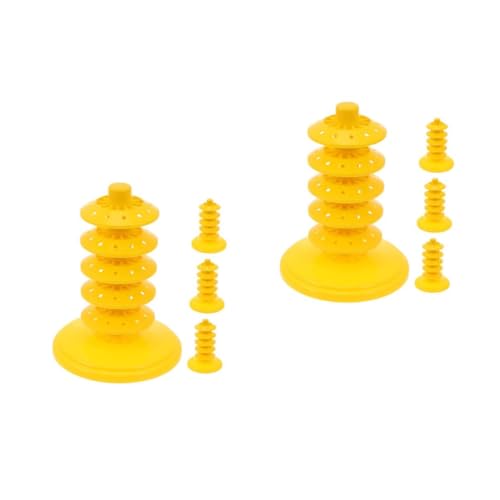 TOYANDONA 2 Sätze Süßigkeiten-ausstellungsstand Lutscherbaum Cake-pop-turm Lutscherhalter Süßigkeitenhalter Lutscher-bonbonhalter Lutscherständer Lutscherstiel Pp-material Yellow 4 Stück * 2 von TOYANDONA