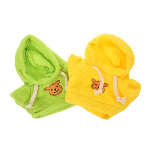 TOYANDONA 2 Stück Bären Puppen Sweatshirt Plüschbär Kleidung Spielzeug Puppenkleidung Kapuzenpullover Puppen Kapuzenpullover DIY Stofftier Shirt DIY Bär Spielzeug DIY Kuscheltiere von TOYANDONA