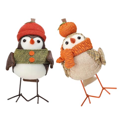 TOYANDONA 2 Stück Erntefest Vogel Ornamente Outdoor Dekoration Dekorationen Für Zuhause Herbst Figur Für Zuhause Herbst Tischdekoration Heimdekoration Heim Herbst Herbst von TOYANDONA