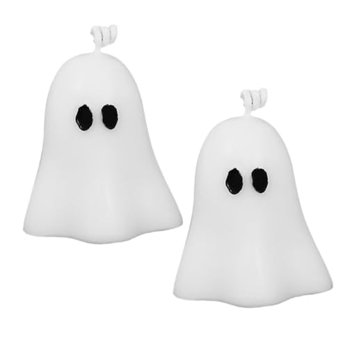 TOYANDONA 2 Stück Geisterkerzen Wandleuchte Zauberstab Lampe Gruselige Halloween Sojakerzen Gruselige Brennerkerze Dochte Dekoration Halloween Kerzen Für Den Außenbereich Halloween von TOYANDONA