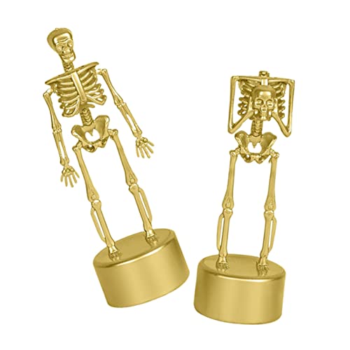 TOYANDONA 2 Stück Halloween Skelett Figuren Gruselige Tischdeko Für Halloween Sammlerstücke Für Partys Aus Robustem Ideal Für Innen Und Außendekoration von TOYANDONA