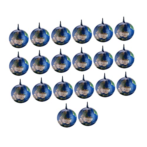 TOYANDONA 20 Erd Aluminiumfolienballons Runde Kugelballons Luftballons Seifenblasen Babyballon Aufblasbar Planet Erde Für Interstellares Ornament Himmelsballon Blaue von TOYANDONA