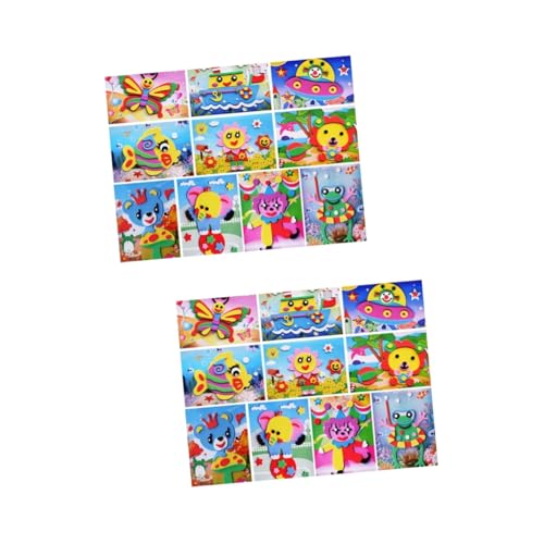 TOYANDONA 20 STK Pinup-Bilder Schaumstoffaufkleber für Kinder DIY-Aufkleber-Kit DIY Handbuch Aufkleber Kinder Schaumstoff-Sticker basteln DIY manuelle Aufkleber Lernspielzeug für Kinder von TOYANDONA