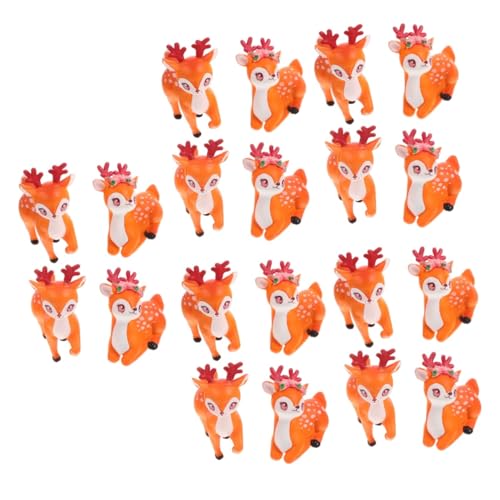 TOYANDONA 20 Stk Mikro-Landschaftsverzierung Spielzeug animal figures flowerpot cake decoration Tierfigur Desktop-Tierdekor Tischdekoration Reh Hirschfiguren fürs Auto Hirsch Ornamente PVC von TOYANDONA