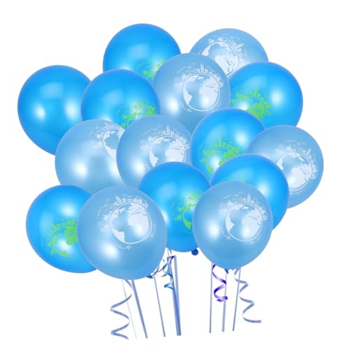 TOYANDONA 20 Stück 12 Ballons Bedrucken Klare Luftballons Klarer Ballon Schulluftballons Transparente Luftballons Mylar-ballons Konfetti-luftballons-party Planet Erde Ballon Hochzeitsballons von TOYANDONA