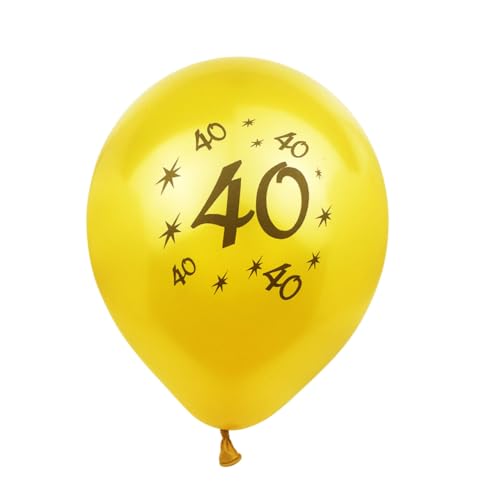 TOYANDONA 20 Stück 40 Latexballons Zum Geburtstag 40 Ballon Partyzubehör Zum 40. Geburtstag Geburtstagsdekoration Schwarzgoldene Luftballons Digitale Luftballons Brief-party-ballon von TOYANDONA