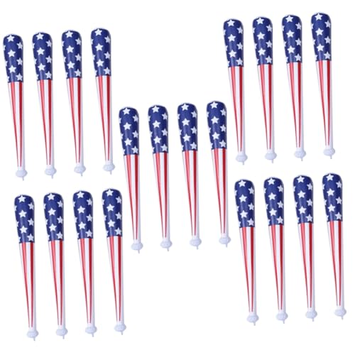 TOYANDONA 20 Stück Jubel Zubehör Baseballschläger Usa Amerikanische Flagge Für Die Wand Blow Up Base Ballschläger Gedenktag Baseballschläger Unabhängigkeitstag Baseballschläger von TOYANDONA