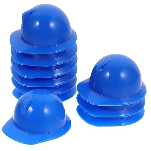 TOYANDONA 20 Stück Mini Puppenhüte Miniatur Puppenhauszubehör Kinderspielzeug Mini Kinderhelme Mini Puppen Schutzhelme Puppenschutzhelme Plastikpuppenhüte Puppenhelme von TOYANDONA