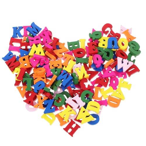 TOYANDONA 200Pcs Farbenfrohe Holz Alphabet Buchstaben Holzbuchstaben Alphabet Buchstaben Für Kunsthandwerk Kleine Holzbuchstaben Für Rechtschreibung Lernbildungsbriefe Basteln DIY von TOYANDONA