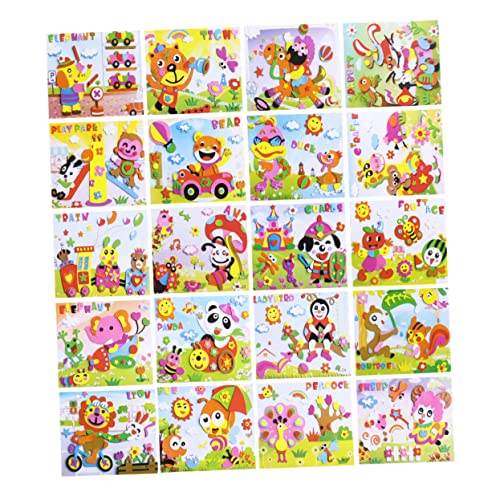 TOYANDONA 20Er Packung pädagogisches Aufkleberspielzeug bastelsets für Mosaik-Aufkleber-Kunst DIY-Sticker-Kit Mosaikaufkleberkunst für von TOYANDONA