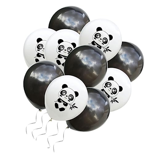 TOYANDONA 20St Ballon Panda- kinderparty mitgebsel wand polsterung balloon party decoration dekoration party Festivaldekoration pandabär balons raumdeko balongas Partyschmuck Emulsion von TOYANDONA