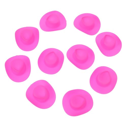 TOYANDONA 20St -Cowboyhut Puppen Kleidung für puppenkleidung nähgarn pink Zubehör doll Accessories Kappen rosa Miniatur Mini-Plastikhut Puppenkopfbedeckung von TOYANDONA