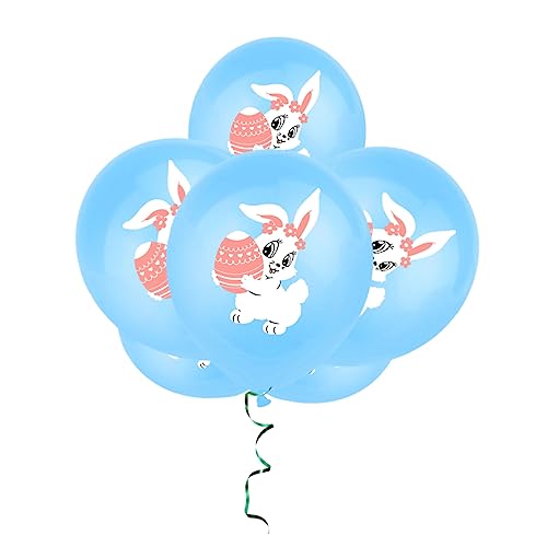 TOYANDONA 20St Kaninchen-Latexballon festlicher Ballon leichte Luftballons tierische Folienballons Konfetti ostern luftballons easter decoration Ballondekoration Hasenballons Emulsion Blue von TOYANDONA