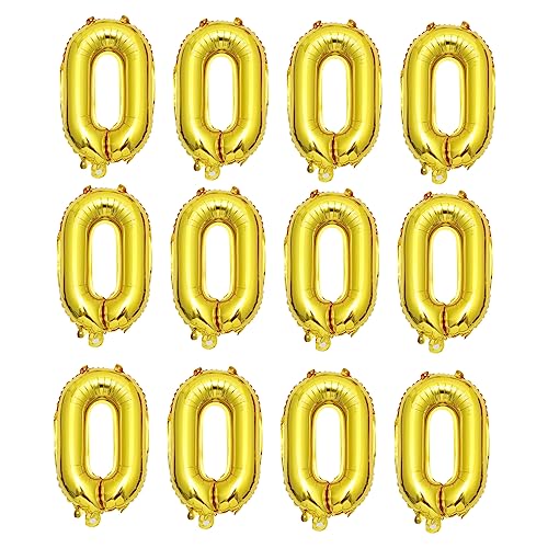 TOYANDONA 20St Kettenfolienballons Ballonpumpe Ballonkette Partyballon Zahlenballons Kanister hochzeitsdeko house decoration hängender Ballon dekorativer Luftballon Aluminiumfolie Golden von TOYANDONA