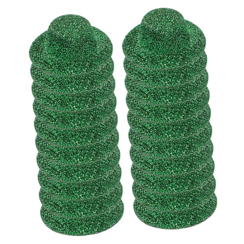 TOYANDONA 20St Mini-Jazzhut Mini-Zylinder Partyhüte für Kleiner Hut Dollhouse Accessories dekoringe Minihüte zum Verschenken Miniaturhüte für Partys Feiner Farbiger Stoff Dark Green von TOYANDONA