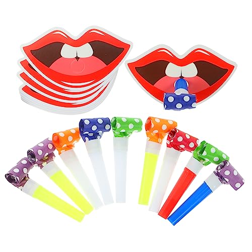 TOYANDONA 20pcs Party Cartoon Noisemakers Blowers Lustige Party Blowouts Blohers Lärmhersteller Partygebläse von TOYANDONA