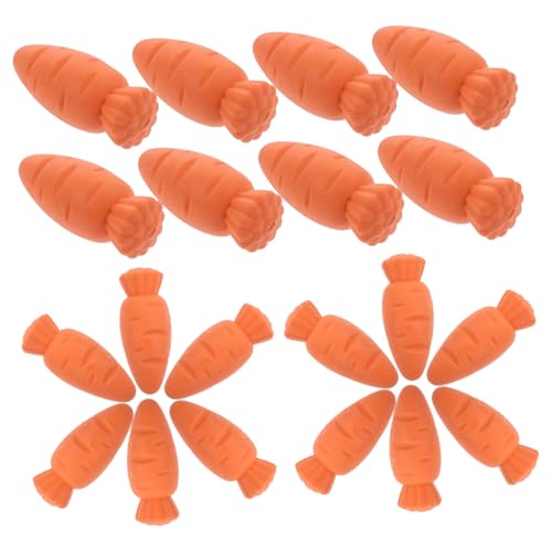 TOYANDONA 20st Karotten Radiergummi Lustige Radiergummis Lebensmittel Radiergummis Für Kinder Kinderpreise Tier Radiergummis Für Kinder Karotten-radiergummis Spaß Radiergummis Kinder Orange von TOYANDONA