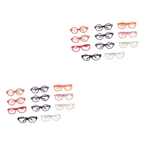 TOYANDONA 22 STK Puppenbrille Mini-babypuppen Minibrille Für Puppen Lesebrille Für Puppen Mini-Puppen-Sonnenbrille Mini-Sonnenbrille Cosplay-Brille Mini-Spielzeug Puppe Sonnenbrille Plastik von TOYANDONA