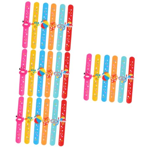 TOYANDONA 24 Stk hawaii streichelkreis Aloha-Partydekorationen kinder dekor party spielzeug für kinder ' party favours Handgelenk Kreis Armband Partygeschenk Erwachsene Schlagbänder PVC von TOYANDONA