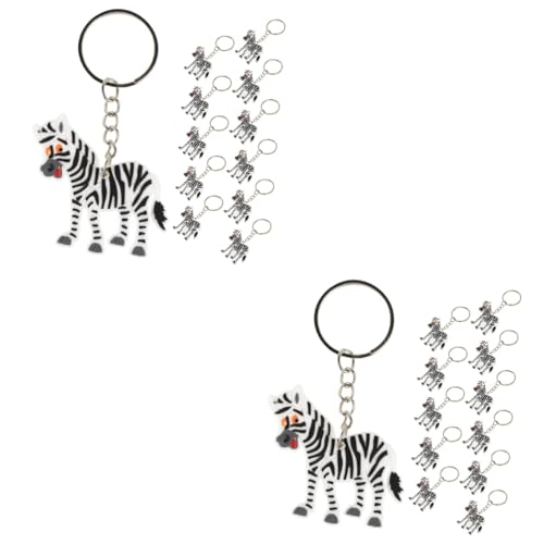 TOYANDONA 24 Stück Zebra Schlüsselanhänger Süßer Schlüsselanhänger Bezaubernder Schlüsselanhänger Schlüsselanhänger Geldbörsen Schlüsselanhänger Neuartiger Schlüsselanhänger Süßer von TOYANDONA