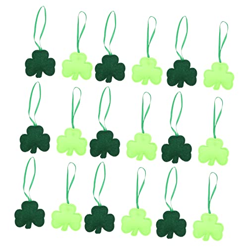 TOYANDONA 24St Kleeblatt-Charme Kleeblatt-Girlande vierblättriges Armband Mardi-Gras-Perlen Grün St. Patricks Day Dekoration Shamrock Dekoration Kleeblattverzierung Kleeblatt- gefühlt von TOYANDONA