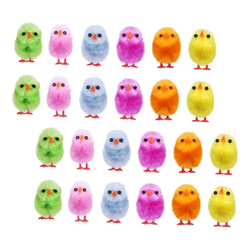 TOYANDONA 24St Osterküken easter chicks osterbastelei 0stergeschenke geschenkideen ostern spielzeuge Küken Dekoration Plüsch-Küken- Osterhühner Fuzzy Küken Ostern Samt von TOYANDONA