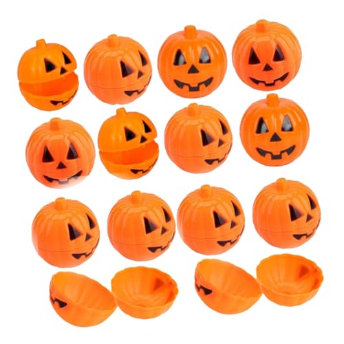 TOYANDONA 24st Kürbis-blindbox Halloween-kürbisse Zum Befüllen Girlande Süßigkeiten Handgefertigte Halloween-dekoration Halloween-kapselbälle Halloween-kürbistaschen Plüsch Laterne Pp Orange von TOYANDONA