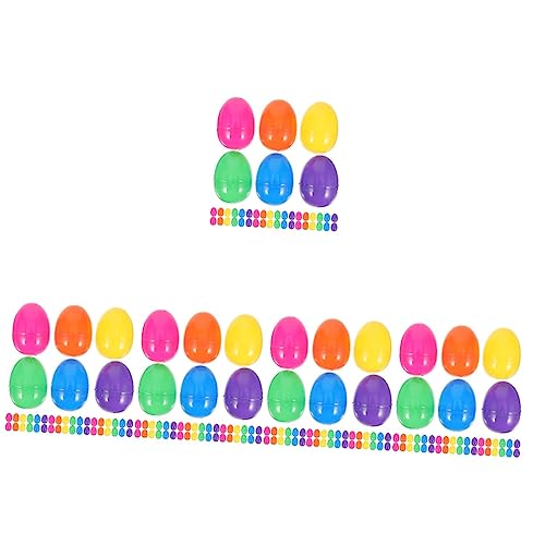 TOYANDONA 250 Stk Osterei Spielzeug bunte Ostereier-Dekorationen mit Süßigkeiten gefüllte Eier Ostereiersuche easter egg decoration Buntes Osterei befüllbar Osterei-Bonbonschachteln Plastik von TOYANDONA