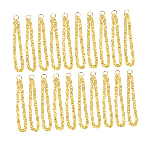 TOYANDONA 25St Mini-Goldkette Puppenhalsketten Halskette zum Verkleiden Einer Puppe klobige Goldkette Puppen Kleidung Puppen Klamotten Spielzeugkette Puppenhalsschmuck Legierung Golden von TOYANDONA