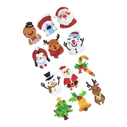 TOYANDONA 2St Aufkleber weihnachtsdeko Christmas Decorations weihnachtdeko dekorieren Weihnachts Sticker weihnachtsmalerei verzierung Cartoon-Bild- Telefon Plastik von TOYANDONA