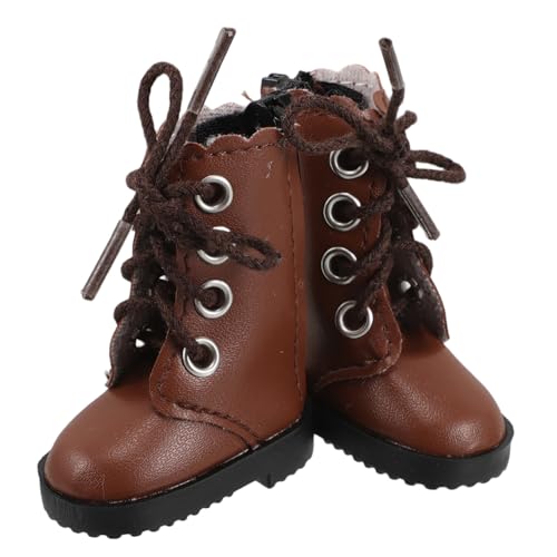 TOYANDONA 2St Bjd Puppenschuhe Puppenhaus mit Duschkopf Puppe Puppenhaus Ornamente-Statue Puppen Kleidung Puppen Accessoires Puppen-Sneaker-Schuhe Schuhe für Puppen Stoff Brown von TOYANDONA