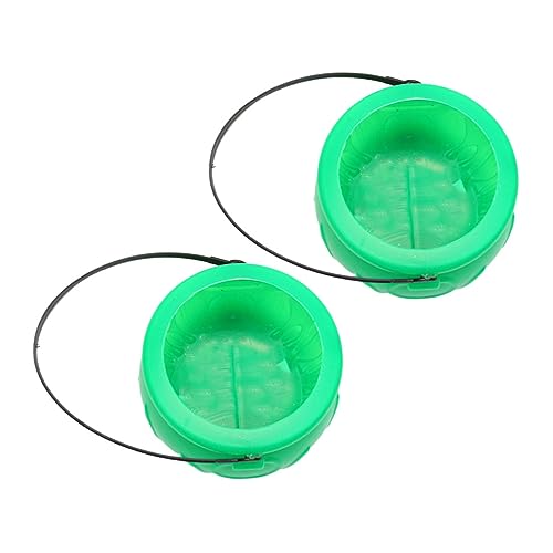 TOYANDONA 2St Flammeneimer aufbwahrungs-box aufbewahrungskorb aufbewarboxen easy putz aubewahrungsbox grünes Dekor Halter behandeln Plastik eimer exquisiter Süßigkeitenhalter Green von TOYANDONA