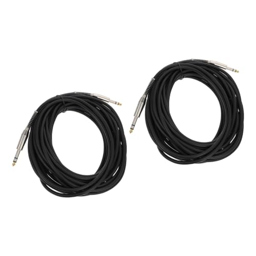 TOYANDONA 2St Gitarren-Audiokabel Tastaturkabel Patchkabel Gitarre Lautsprecherkabel gitarre gitarrenkabel guitar cable Audiokabel für Gitarre Audioverbindungskabel Umweltschutz-PVC Black von TOYANDONA