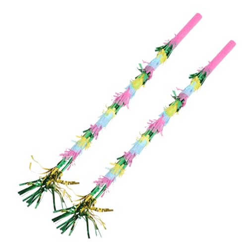 TOYANDONA 2St Pinata- Pinata-Vorrat Pinata Zubehör Kinderparty Zubehör süßigkeiten pinata Festliche Dekoration Partyzubehör Fiesta-Partybevorzugung Pinata-Stick zum Geburtstag PVC von TOYANDONA