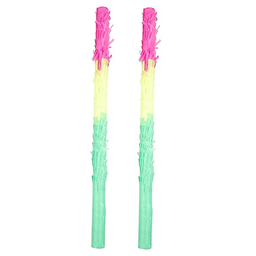 TOYANDONA 2St Pinata-Spielzeugstock Kinderspielzeug Piñata Sticks Kinder Piñata-Buster für Kinder party sachen kinder mitgebsel kindergeburtstag bunter Piñata-Stick aus Papier einfach zu von TOYANDONA