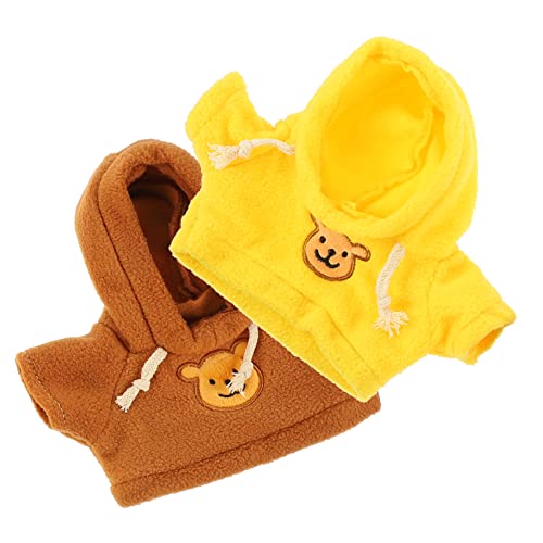 TOYANDONA 2St Plüschpuppenkleidung Bären tragen Hoodie-Kleidung süße Plüschpuppe mit Kleidung Puppen Kleidung für puppenkleidung Wiederverwendbare Puppenkleidung Puppenkleidung Stoff von TOYANDONA