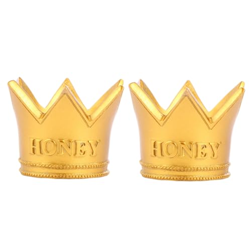 TOYANDONA 2st Kuchendekorationsverzierungen Krone Kuchendekoration Partyzubehör Prinzessin Geburtstagskuchen Essbar Kuchen Topper Kronenkuchen Prinzessinnenkronen Tiara Harz Golden von TOYANDONA