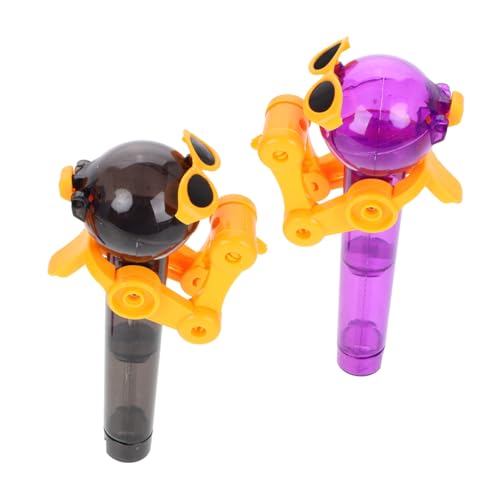 TOYANDONA 2st Lollipop-roboter Lollipop-lagerregal Rustikaler Lutscherhalter Lutschermaschine Zappelspiel Trocknerkugeln Lutscherständer Hand Hält Requisiten-lutscher Plastik von TOYANDONA