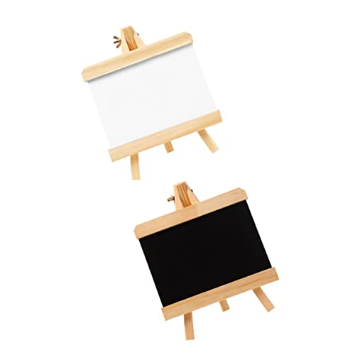 TOYANDONA 2st Mini-zeichenbrett Tafel Tafel Mini-whiteboard Rustikale Mini-tafel Staffelei Malbrett Für Stehende Tafel Schreibtisch Whiteboard Mini-tischtafel Black Hölzern von TOYANDONA