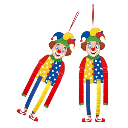 TOYANDONA 2st Partydekorationen Für Kinder Karnevalsdekorationen Für Veranstaltungen Zubehör Für Zirkus-mottopartys Clown-themenparty-Dekorationen Papier von TOYANDONA