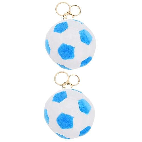 TOYANDONA 2st Plüsch-fußballanhänger Fußball-schlüsselanhänger Als Ornament Schlüsselanhänger Für Taschenanhänger Zum Aufhängen Plüschtier Kleiner Plüsch-fußball Pp Baumwolle von TOYANDONA