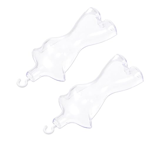 TOYANDONA 2st Puppenaufhänger Kleiderständer Für Puppen Mikrokleid Kleiderbügel Für Schaufensterpuppen Puppenständer Mini-Puppen Kleiderbügel Für Miniaturpuppen Minikleid Transparent Plastik von TOYANDONA